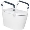 VEVOR Maniglia per WC Larghezza Regolabile 410-510 mm, Telaio di Sicurezza per WC in Acciaio Portata max. 136 kg, Maniglia Antiscivolo da Bagno Larghezza Regolabile per Disabili Anziani, Manico su WC