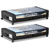 VEVOR Contenitore Sottoletto 770 x 470 x 173 mm Contenitori Sottoletto con Quattro Rotelle Girevoli a 360° e Coperchio Trasparente, per Vestiti, Scarpe, Coperte, Camera da Letto, Confezione da 2