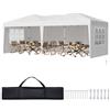 VEVOR Gazebo Pieghevole 5,9x2,96x2,65 m Tendone da Giardino da Esterno Cortile