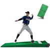 VEVOR Monte di Lancio Portatile per Baseball, 228,6 cm Aiuti per Lancio di Softball per Interni ed Esterni con Erba Sintetica Anti-Scolorimento, Gomma per Lancio, Maniglie per Trasporto, Verde