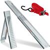 Relaxdays Pedana Telescopica per Rimorchi & Auto, Pieghevole, Carico di Moto, Rampa, Acciaio, Max. 225 kg, 2 m, Argento