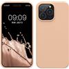 kwmobile Cover per Apple iPhone 14 Pro Max Custodia - Back Case per Caricatore Wireless - Antiurto e Flessibile in Silicone TPU - pesca pastello