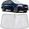SONRUIJIE Parasole per auto, Parasole per parabrezza interno compatibile con Audi Q7 2011-2025 Old, Isolamento termico e protezione UV, Pieghevole