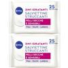 Nivea (Beiersdorf SpA) Nivea Salviettine Struccanti 3in1 Idratanti 25 Pezzi, Salviette struccanti per pelli secche Set da 2 2x1 pz