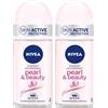 Nivea (Beiersdorf SpA) Nivea Pearl & Beauty Deodorante Roll on 50ml, donna antitraspirante per una pelle morbida Set da 2 2x50 ml Roll-On