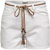 ONLY Onlkelly HW Shorts DNM Azg017, Bianco Denim, M Donna