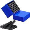 WiMas Set di timbri con lettere e numeri, 36 pezzi, 8 mm, kit di timbri in ferro con lettere e numeri dalla A alla Z, numeri 0-9 e timbri per fai da te, metallo, legno, pelle
