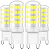 Aegislogic Dimmerabile G9 Lampadine 3w,330LM 6000K bianco freddo 230V equivalente 10W 20W 30W G9 Lampadario alogena,Angolo di Visione 360°, 4 unità