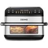 DEIME Dual Zone Air Fryer 10L Double 2400W Large Capacity Oven Air Fryers Healthy Cooker with 8 Preset, Large AirFryer for Families Visual Cooking Window, Non-Stick Basket