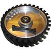 LASANA SMART MACHINES, 250 x 50 mm, ruota di contatto, levigatrice a nastro, superficie dentata in alluminio, con codolo da 12 mm, pronta per il montaggio