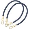 QUARKZMAN Tracolla in Pelle per Borsa, 2pz Manico di Ricambio Corto Intrecciata PU con Fibbie Metallo per Borsetta Fai da Te Borse a Mano (60cm, Cinturino Blu Scuro + Chiusura Oro)