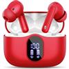 Btootos Cuffie Bluetooth, Auricolari Bluetooth 5.4 Stereo HiFi con 4 HD Mics, Mini Cuffie Wireless, 40 Ore Cuffiette Bluetooth per Androide/iOS, USB-C, Earbuds IP7 Impermeabili, LED Display