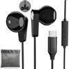 Dimdouda Cuffie USB C con Microfono per Samsung S24 Ultra S25+ A36 A35 A16 A55 A54 A53 S23 S22 S21 Auricolari USB Tipo C con Filo Cancellazione del Rumore per Google Pixel 9a 8a 7a 9 Pro OnePlus 10T 10 Pro