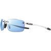 Revo Descend XL: Filtri Polarizzati UV, Occhiali da Sole Rettangolari Grandi Senza Montatura, Montatura in Cristallo con Lenti Blu Acqua (RE 1070XL)