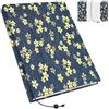 Yitexin Regolabile A5 Blu copertina per libri, Adatto al tessuto da 8,2 x 5,8 pollici copertina libro da lettura, Stampa su due lati book cover con segnalibro per romanzi con copertina (Blu, A5)