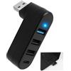 Riybyds Hub USB 3.0 a 4 Porte Rotazione di 90° e 180°, Splitter USB 3 Porte Un'interfaccia Type-C per Dati/Alimentazione, Estensore per Laptop, Auto e Altro, Multipresa USB 3.0 2.0