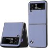 Puxssul Cover per Samsung Galaxy Z Flip 3 5G, Custodia in Pelle Sintetica TPU, Anti-Shock Anti-Graffio Anti-Scivolo Ultra Leggera Cover per Samsung Galaxy Z Flip 3 (Grigio)