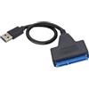 zdyCGTime Convertitore Adattatore SSD SATA,Cavo Adattatore USB 3.0 da Maschio a SATA 22 Pin 2.5 Hard Disk.Compatibile con i sistemi Windows 8/7/10 / Vista/XP, Mac OS 9/10 e Altri sistemi.