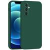 Mixroom - Cover Custodia Case per Samsung Galaxy A24 4G / 5G Protezione Fotocamera in Silicone TPU Morbido Opaco Bordi Piatti Colore Verde Foglia