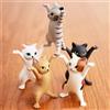 KARLOR Mini statuette decorative per gatti, 5 pezzi, set di gattini danzanti, piccolo divertente gatto statua di sbornia, statuetta in miniatura, statuetta per auto, tavolo da giardino, acquario (5