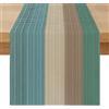 Miuyunya Runner da Tavolo Lavabile 40 x 100 Turchese Runner Tavola Moderno per Esterni Verde Blu Grigio Venatura del Legno Elegante Decorazione per Festa Soggiorno Primavera Estate