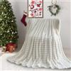 SHANNA Coperte Super Morbide e Calde in Velluto al Latte con Bolle 450 GSM, Adatte per Divano, Grande e Versatile Coperta per Camera da Letto, Divano, Viaggio, Auto, Campeggio (Bianco, 130x160 cm)