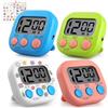 GeeRic 4pz Timer da Cucina Digitale,GeeRic 99 Min Timer Bambini Colori Supporto/Retro Magnetico Silenzioso Orologio Assistente Gestione Tempo Scrivania Timers Visivo per Cottura,Aula,Ufficio