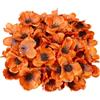Rikyo 100 teste di fiori artificiali in seta con papavero e papavero finto autunno, riempitivi per vasi, corsetti per decorazioni nuziali, ghirlande per torte, teste di petali da 7 cm (arancione)