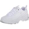 Skechers, D'Lites Biggest Fan Wide, Sneaker, Donna, Bianco (White/Silver), 40 EU
