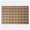 DEGHI Tappeto da esterno 200x300 cm in tessuto idrorepellente a quadri beige - Rupert