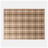 DEGHI Tappeto da esterno o interno 150x200 cm in tessuto idrorepellente a quadri beige - Rupert