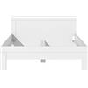 Forte Snow Letto, superficie di riposo 140 x 200 cm, in legno, bianco, 145,6 x 80,8 x 204,8 cm