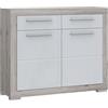 Forte ATTALYAR Letto, materiale in legno, Old - Wood Vintage/effetto cemento grigio scuro, L x A x P: 176,4 x 95 x 207,5 cm