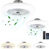 Izrielar 2x Ventilatore da Soffitto con Luce e Telecomando, 80W Smart LED Dimmable Ventilatori da Soffitto 3 Light Color Change e 6 Velocità Della Ventola per Camera da Letto Soggiorno