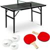 CORNILLEAU Mini Tavolo da Ping Pong - Compatto, Regolabile in Altezza e Pieghevole - 125 x 75 cm - Set con 2 Racchette e 3 Palline da Ping Pong - Perfetto per Bambini e Adulti