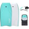 THURSO SURF Bodyboard da 42 '' per spiaggia leggero PE Core IXPE Deck HDPE Fondo FRP Stringers Body Boards Doppia tavola girevole guinzaglio e borsa per il trasporto Fulmine turchese