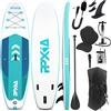 PPXIA Tavola SUP, Stand Up Paddling Board Set largo design stabile, 335 cm x 82 x 15 cm fino a 200 kg, con accessori completi, tavola gonfiabile, tavola da surf per bambini e adulti