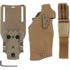 Zhongren Fondina tattica per softair, G17/19, compatibile con luci X300/X300U, a sgancio rapido, QLS, adattatore per montaggio rapido, accessorio militare per caccia, softair, marrone chiaro