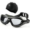 Generico Occhiali da Nuoto Ottici -2 a -9, Occhialini da Nuoto No Leakage Anti Appannamento Protezione UV per Uomo e Donna Inclusa Cuffia da Nuoto (-4.00)
