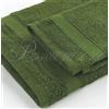 Passione per le tele Set Asciugamani in Spugna 1+1 Bagno Viso 60x110 Ospite 40x60 in Cotone 100% Spugna 600 gr/mq (1+1 verde)