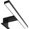 Evotrade Lampada colore NERO per Specchio Bagno 30 CM - Applique LED Certificata IP44 WaterProof - Luce per Specchiera