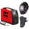 Telwin Technomig 260 Dual Synergic + Maschera Telwin Eyetron True Color + Guanti In Crosta Di Cuoio