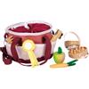 small foot Set toelettatura Cavallo con Borsa Rossa, Utensili in Legno e Accessori, per Bambini dai 3 Anni, 12705