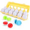 SUPERBE Bebe Gioco Montessori per Bambini - Uova di plastica da Abbinare per Forme e Colori - Giocattolo educativo per apprendimento precoce e Creativo - per Bambini di 3 Anni - Regalo per Bambini