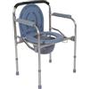FERRUCCI COMFORT Sedia WC Comoda Multifunzione (4 funzioni in 1), Rialzo Water, Sedile Doccia e Sedia da Comodo per Anziani e Disabili, in Alluminio ed Ergonomica