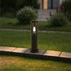 Paletto da Giardino Nero 40cm DarkLight Acciaio INOX base E27