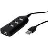 DIGITUS AB-50001-1 - Hub USB - 4 porte USB 2.0 Tipo A - Trasferimento dati fino a 480 Mbit/s - Design compatto e leggero - Plug-and-play - Compatibile con PC, notebook e Mac - Nero