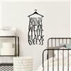 Wallity Hanah Home Elegante accessorio decorativo da parete in metallo nero, 32 x 70 cm, 100% metallo, spessore 1,5 mm, leggero e facile da appendere, perfetto per decorazioni moderne