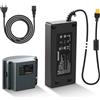 NEEWER Kit Batteria Fittizia per Flash Stroboscopico da Esterno Q300 con Alimentatore AC e Cavo (Spina EU), Batteria di Ricambio 12,6V 20A per Q300, Protezione di Sicurezza, Lunghezza 16,4ft, NT-Q300