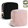 Playexen 2pz Porta Assorbenti da Borsa Sacchetti di Tela per Porta-assorbenti Esterni Borse Mestruale con Cerniera Piccolo Pochette Porta Trucchi da Viaggio Borsa Assorbenti Tampons Donna Ragazza(Rosa&Nero)
